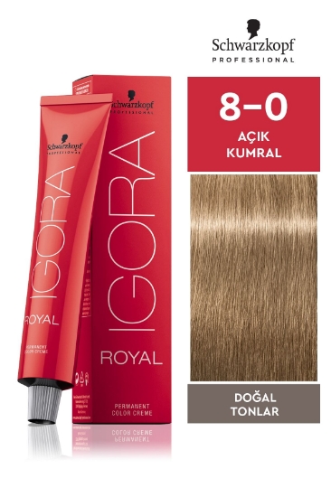 Schwarzkopf Igora Royal Doğal Tonlar 8-0 Açık Kumral Saç Boyası 60 ml