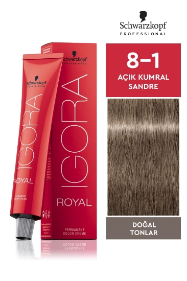 Schwarzkopf Igora Royal Doğal Tonlar 8-1 Açık Kumral Sandre Saç Boyası 60ml