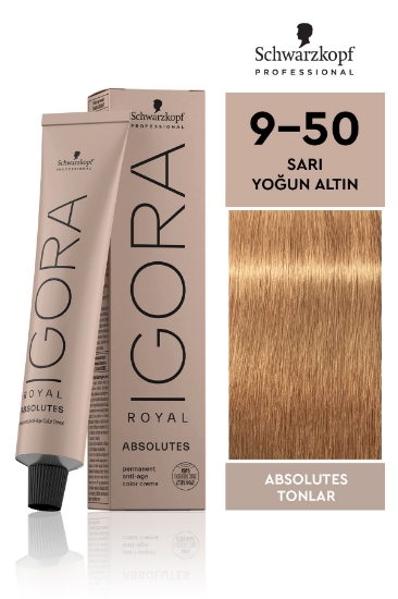 Schwarzkopf Igora Royal Absolutes Tonlar 9-50 Sarı - Yoğun Altın Saç Boyası 60 ml