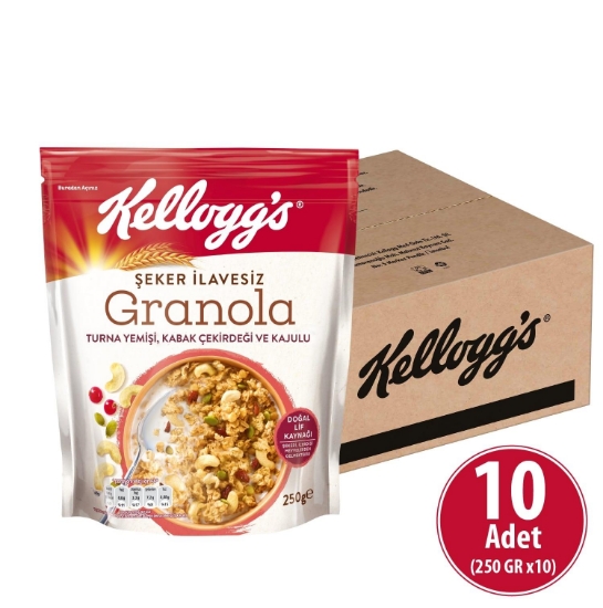 Kellogg's Şeker İlavesiz Granola Turna Yemişi, Kabak Çekirdeği Ve Kajulu 250 gr