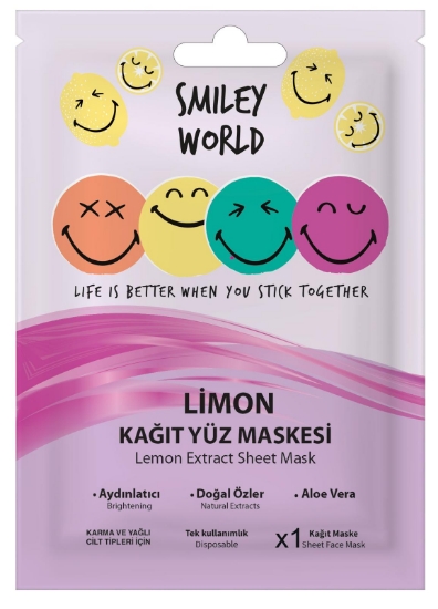 Smiley Lisanslı Kağıt Maske