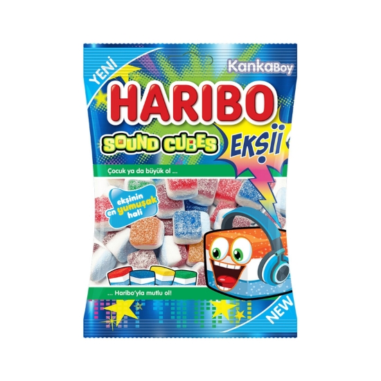 Haribo Ekşi Sound Cubes 24'lü Yumuşak Şekerleme 70 Gr