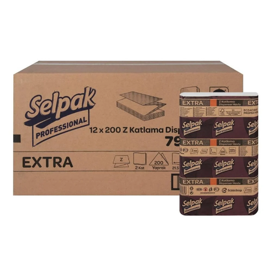 Selpak extra Z katlı k.havlu12x200