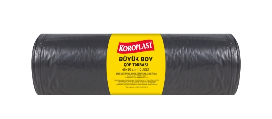 Koroplast Ofis İşyeri için Büyük Boy Çöp Torbası 65*80cm 10'lu