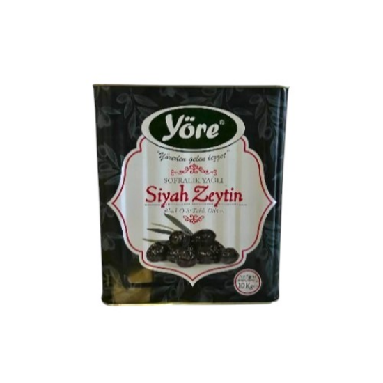 Yöre Sofralık Yağlı Siyah Zeytin 10Kg (321-380)-Hususi