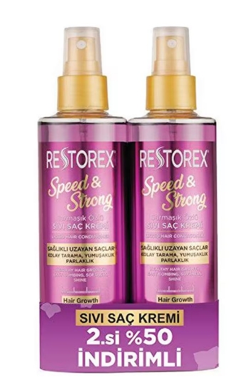 Restorex Sıvı Saç Kremi 200 Ml + 200 Ml Sarmaşık Özlü Yumuşaklık ve Parlaklık Kolay Tarama