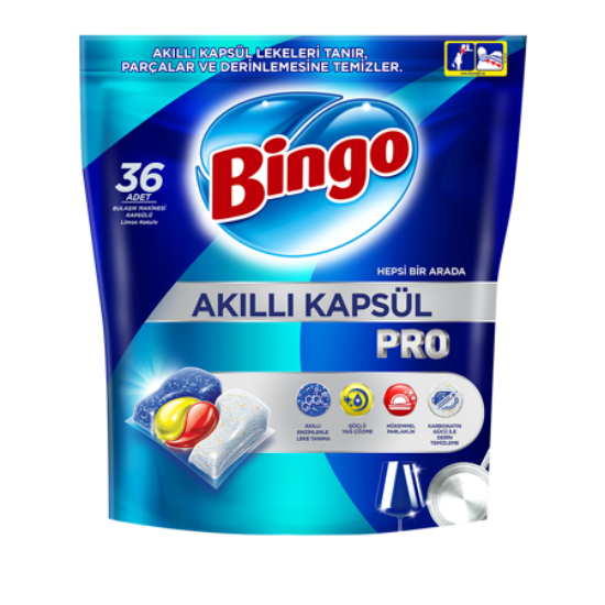 Bingo Akıllı Kapsül Pro Bulaşık Makinesi Tableti 36'lı