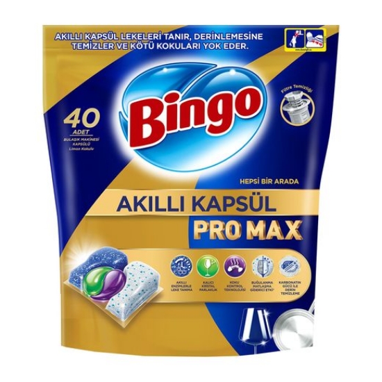 Bingo Akıllı Kapsül Pro Max Bulaşık Makinesi Tableti 40'lı