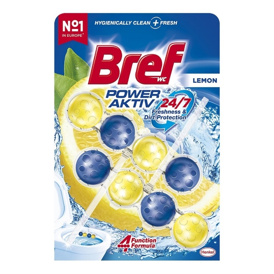 Bref Power Aktiv Katı Klozet Blok Limon Kokulu 2'li Paket