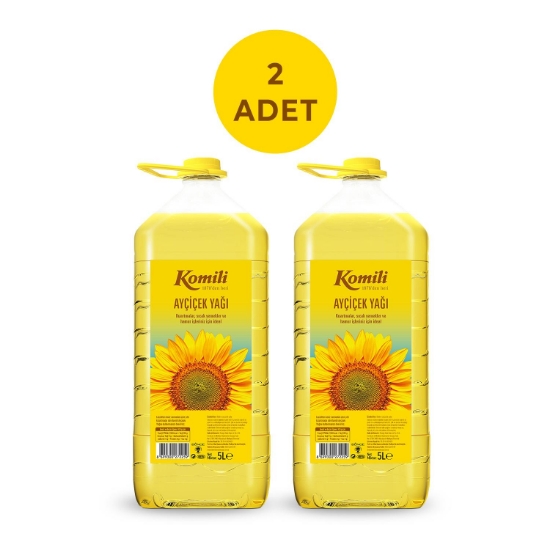 KOMİLİ AYÇİÇEK YAĞI 5 LT PET ( Dar Ağız )*2 Adet