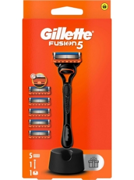 Gillette Fusion5 Tıraş Makinesi Ve Yedek Bıçağı 5'Li + Tıraş Bıçağı Standı