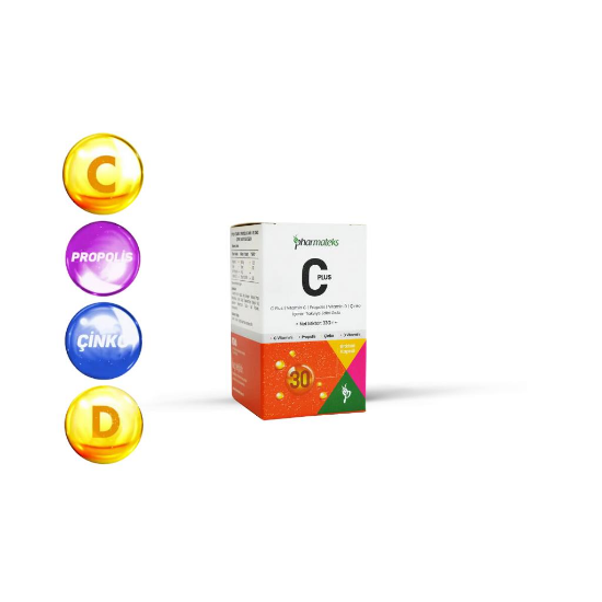 Pharmateks C Plus - Vitamin C, Propolis, Vitamin D, Çinko İçeren Takviye Edici Gıda