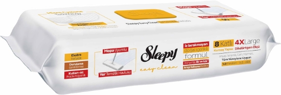 Sleepy Easy Clean Arap Sabunu Katkılı Mopa Uyumlu Yer Temizlik Havlusu 50 Yaprak