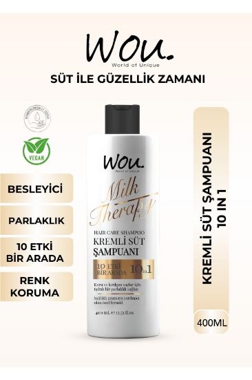 WOU World of Unique Milk Therapy Şampuan 400 ML- Süt Proteinli