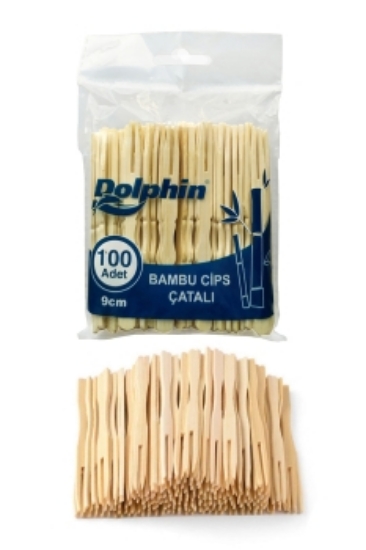 Dolphin Bambu Cips Çatalı 9cm 100 Adet