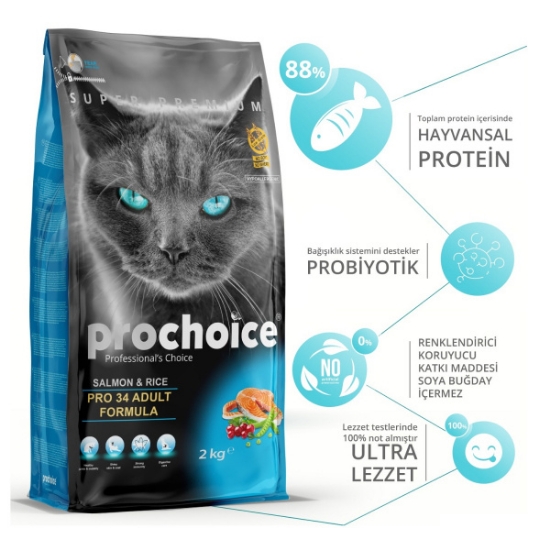 PROCHOİCE SOMONLU KEDİ MAMASI 2 KG