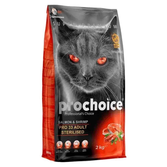 PROCHOİCE SOMONLU VE KARİDESLİ KISIR KEDİ MAMASI 2 KG