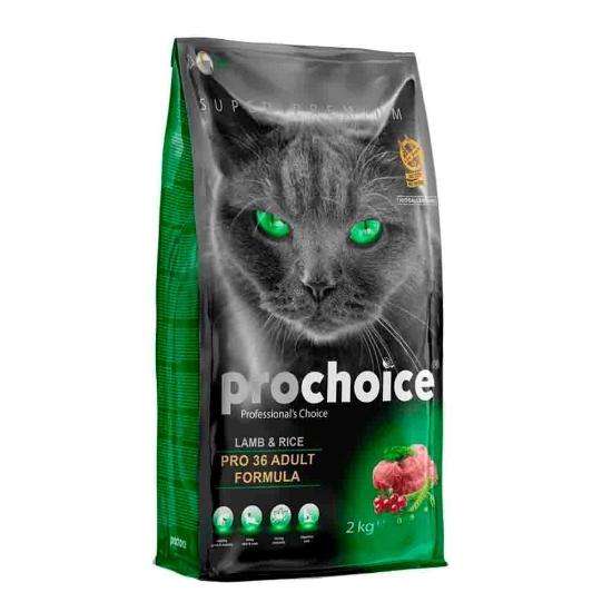 PROCHOİCE YETİŞKİN KEDİ MAMASI KUZULU 2 KG