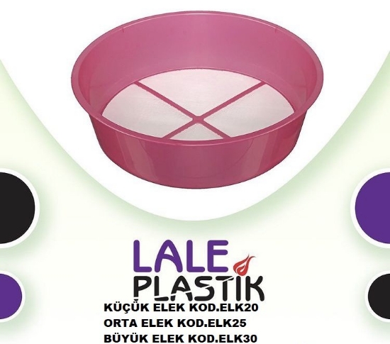 Lale Plastik Küçük Boy Orjinal Elek-Farklı Renklerde