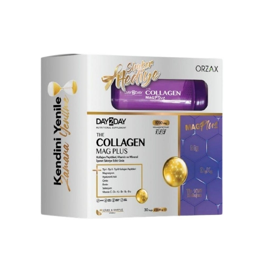 Orzax Day2Day Collagen Mag Plus Tip 1 / Tip 2 / Tip 3 9.700 mg 30 Saşe