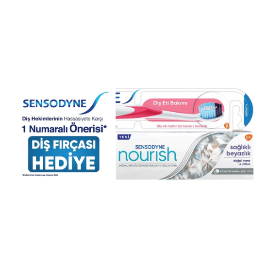 SENSODYNE Nourish Diş Macunu 50 ml Diş Fırçası Hediyeli