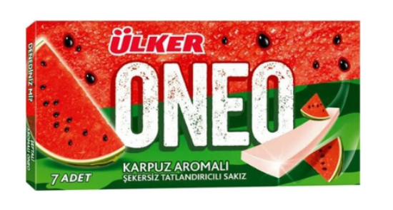 Ülker Oneo Slims Karpuz Aromalı Şekersiz Sakız 14 Gr 27'li Paket