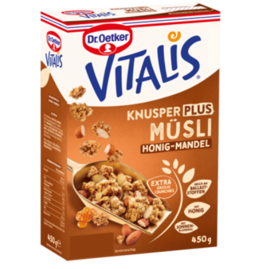 Dr. Oetker Vitalis Bal Bademli Çıtır Müsli 450 gr