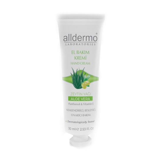 Alldermo El Bakım Krem Aloe Vera - Zeytin Yağı  30 ml