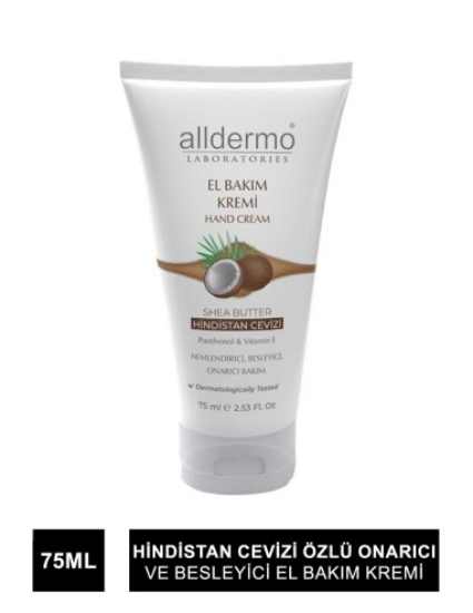 Alldermo El Bakım Krem Shea Butter - Hin.Cevizi  75 ml