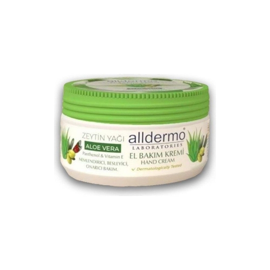 Alldermo El Bakım Krem Aloe Vera - Zeytin Yağı (KAVANOZ)  150 ml