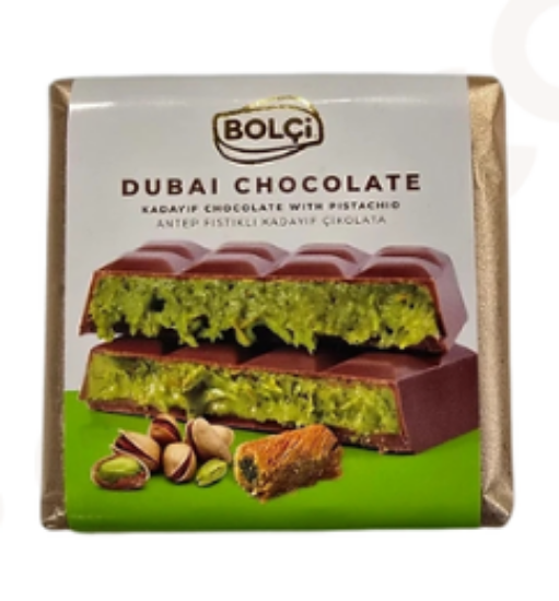 Bolçi Fıstıklı Kadayıf Dolgulu Sütlü Dubai Çikolatası 100 Gr