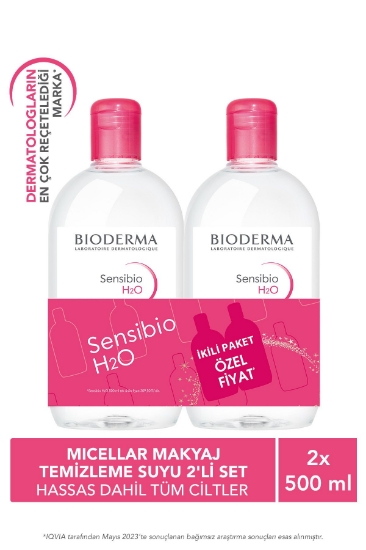 Bioderma Sensibio H2O Yüz ve Makyaj Temizleme Suyu 500 Ml + 500 ml İkili Paket Özel Fiyat