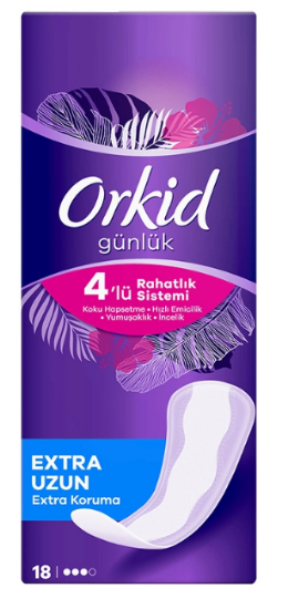 Orkid Günlük Ped Extra Uzun 18'li Paket