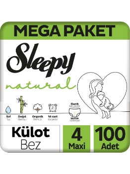 Sleepy Natural Külot Bez 4 Numara Maxi Mega Fırsat Paketi 100 Adet