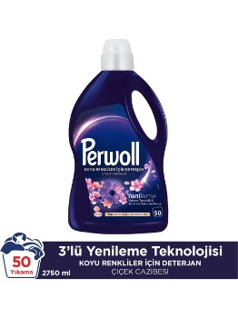 Perwoll Hassas Sıvı Çamaşır Deterjanı Çiçek Cazibesi Yenileme 2750 ml  Koyu Renkler