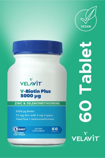 Velavit V-Biotin Plus 5000 mcg 60 Tablet