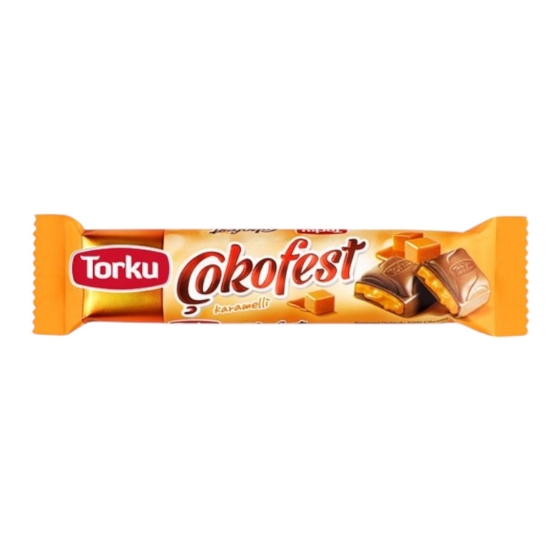 Torku Çokofest Baton Karamelli Çikolata 30 gr 24'lü Paket