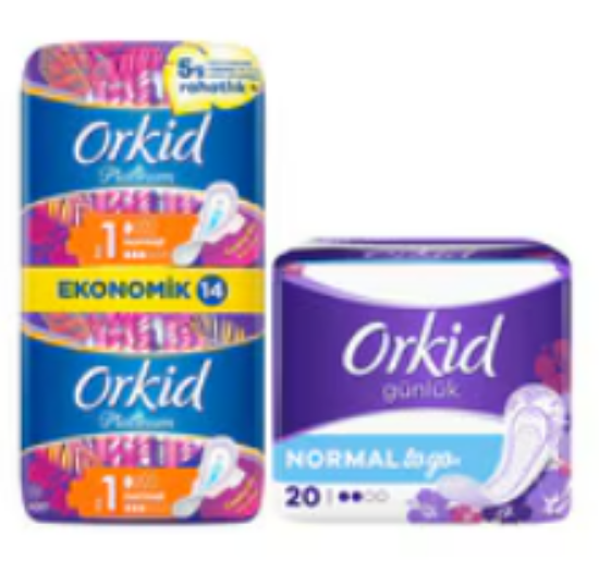 Orkid Platinum Eko Normal 14 Adet + Günlük Ped 20'li