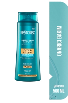 Restorex Keratin & Argan Onarıcı Bakım Şampuanı 500 Ml  