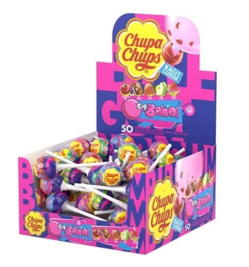 Big Babol Chupa Chups Sakız Dolgulu Karışık Lolipop Şekerleme 50 