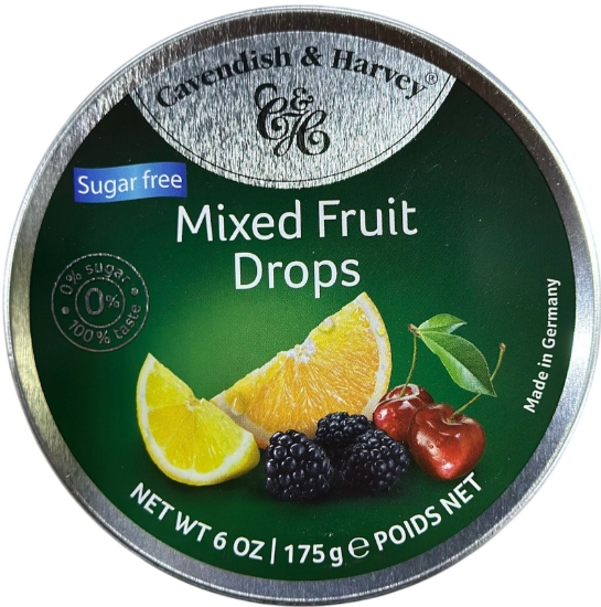 Cavendish & Harvey Mixed Fruit Drops (Karışık Meyve) Şekersiz 175 Gr