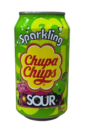 Chupa Chups Sparkling Sour Green Apple Flavour 345 Ml