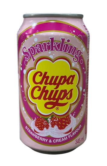 Chupa Chups Sparkling Strawberry & Cream Flavour 345 Ml