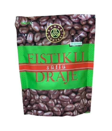 Kahve Dünyası Draje Antep Fıstıklı Sütlü Çikolata 60 Gr