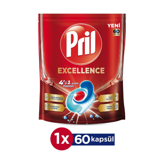 Pril 4 ü 1 Arada Excellence Bulaşık Makinesi Deterjanı 60 Kapsül