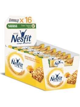 Nestle Nesfit Tam Tahıllı Bar 23,5 gr 16'lı Paket Badem & Ballı Şeker İlavesiz