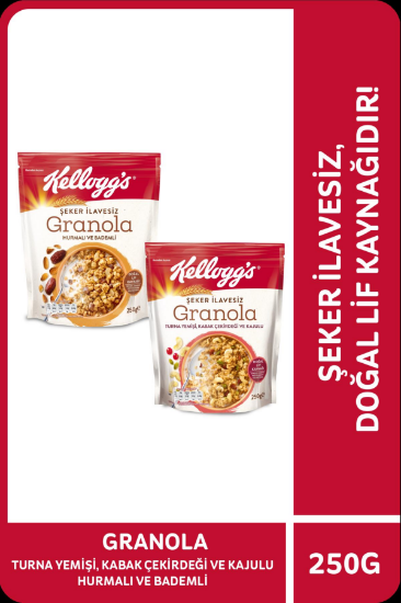 KELLOGG'S ŞEKER İLAVESİZ GRANOLA PAKETİ, TURNA YEMİŞİ, KABAK ÇEKİ