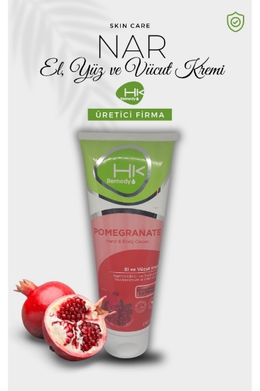 Hk Remedy El ve Vücut Kremi Pomegranate Extract 250 ml Tüp