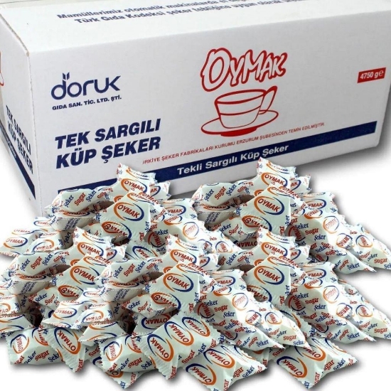 Oymak Tekli Sargılı Küp Şeker 5 kg ( Net 4750 g )