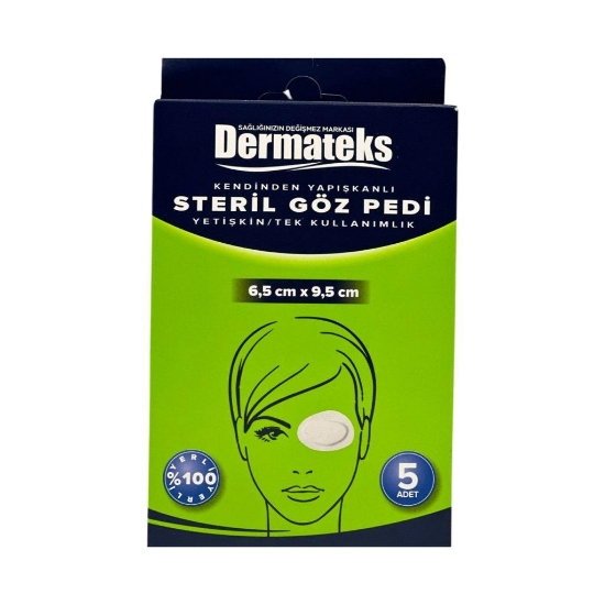 Dermateks Steril Yetişkin Göz Pedi ( 6,5 Cm X 9,5 Cm ) 5 Li